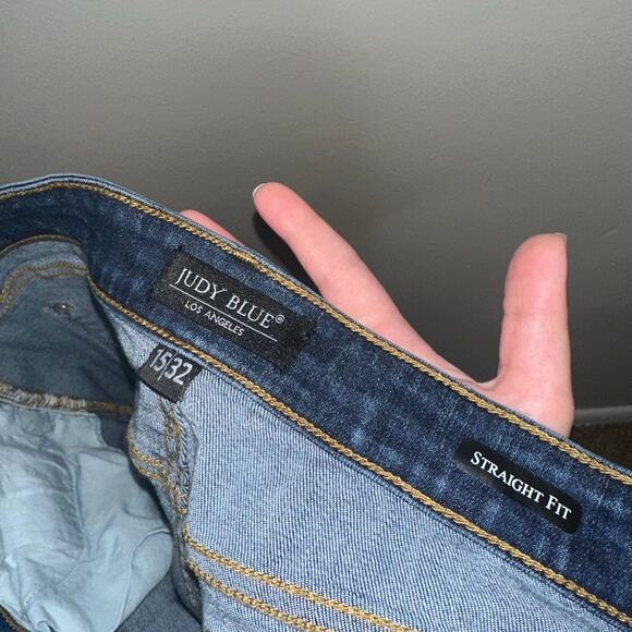 Judy Blue Dark Wash Straight Fit Jeans Women’s 15/32 Stretch Denim - Picture 3 of 6